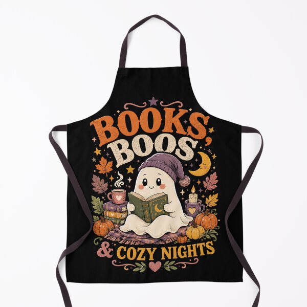 Item preview, Books Boos and Cozy Nights Cute Halloween Ghost designed and sold by Horizon-Design.