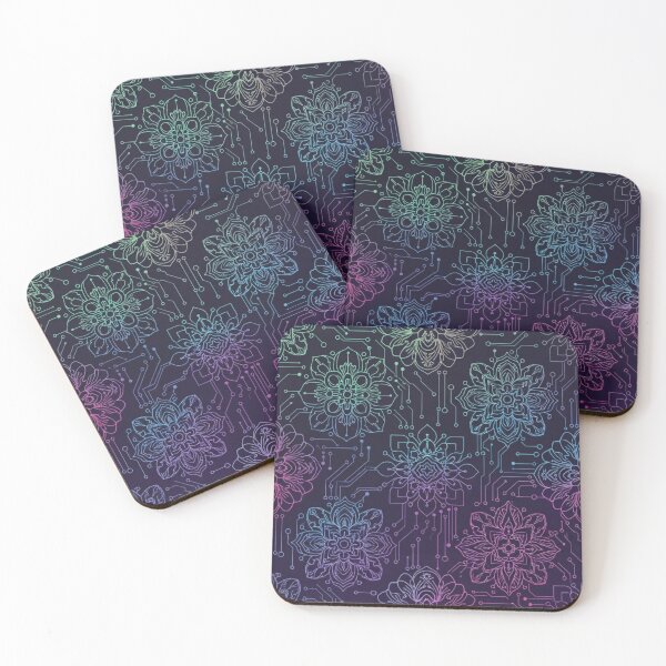 Item preview, Dark Purple Glowing Geometric Pattern designed and sold by IntelliMindDesigns.