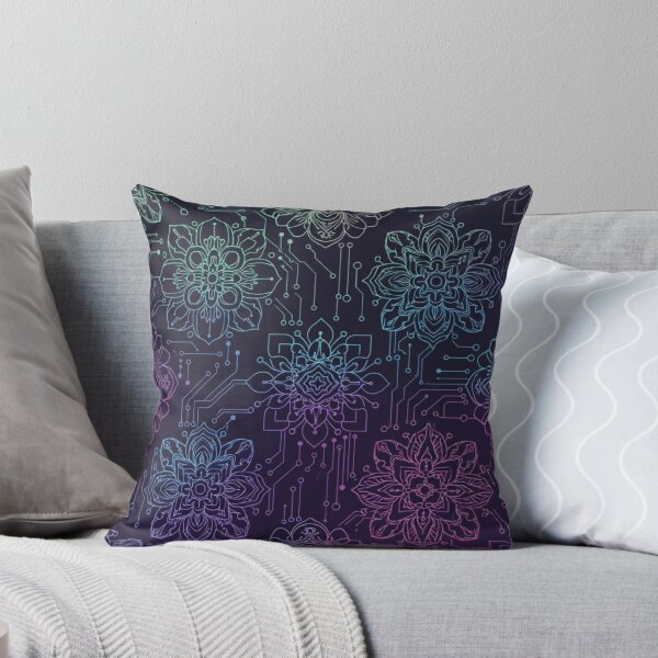 Item preview, Dark Purple Glowing Geometric Pattern designed and sold by IntelliMindDesigns.