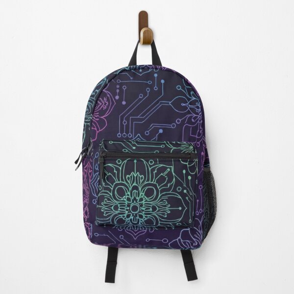 Item preview, Dark Purple Glowing Geometric Pattern designed and sold by IntelliMindDesigns.