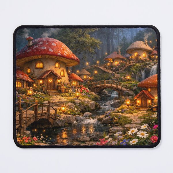 Item preview, Fantasy Mushroom Village designed and sold by H A R L E I G H .