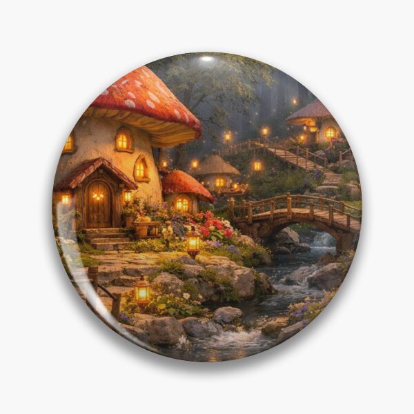 Item preview,  Fantasy Mushroom Village designed and sold by H A R L E I G H .
