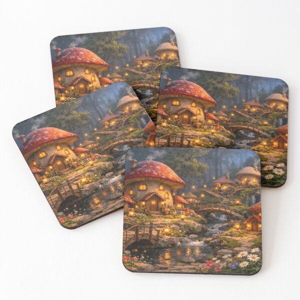Item preview,  Fantasy Mushroom Village designed and sold by H A R L E I G H .