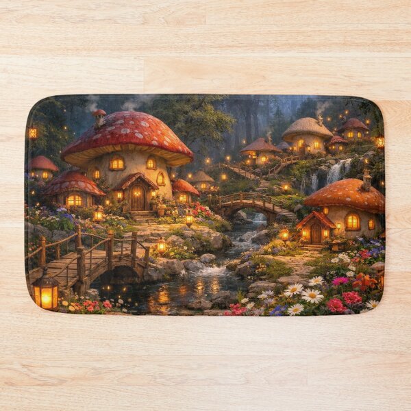 Item preview,  Fantasy Mushroom Village designed and sold by H A R L E I G H .