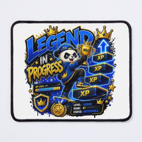 Item preview, LEGEND IN PROGRESS Panda Gaming Sticker | Neon Esports Streetwear Graphic Design designed and sold by Stylestickers55.