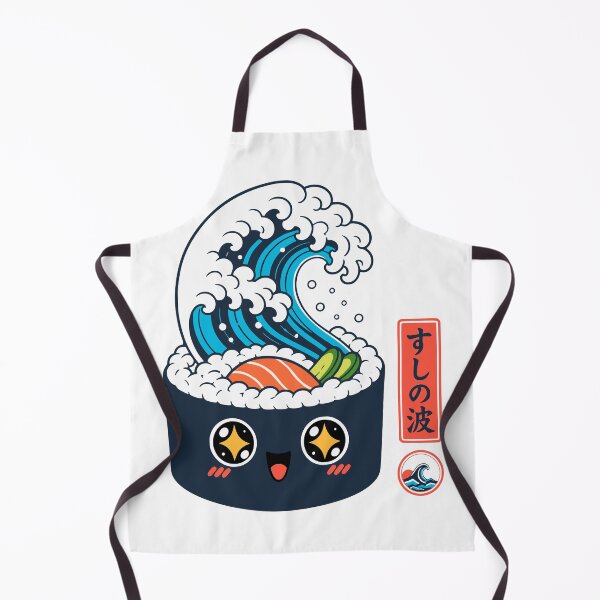 Item preview, Kawaii Great Wave Sushi Roll Japanese Food designed and sold by Imaginationbeyond.