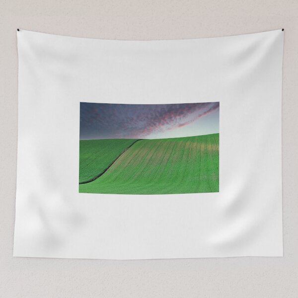 Item preview, Sunset sky over green wheat fields,Moravia rolling hills at spring,Chech Republic designed and sold by goceris.