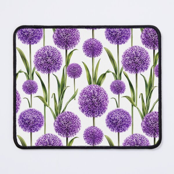 Item preview, Allium Purple Globe Dedicated Watercolor Seamless Pattern designed and sold by Inkworksbyshery.