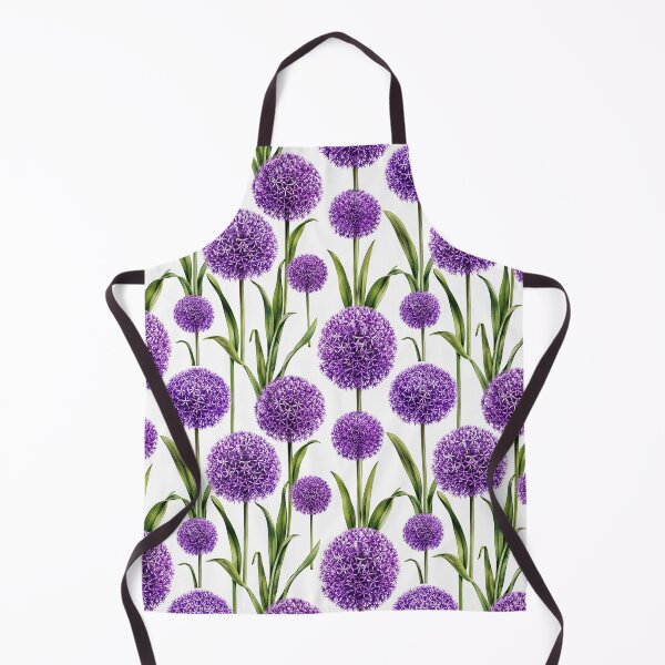 Item preview, Allium Purple Globe Dedicated Watercolor Seamless Pattern designed and sold by Inkworksbyshery.