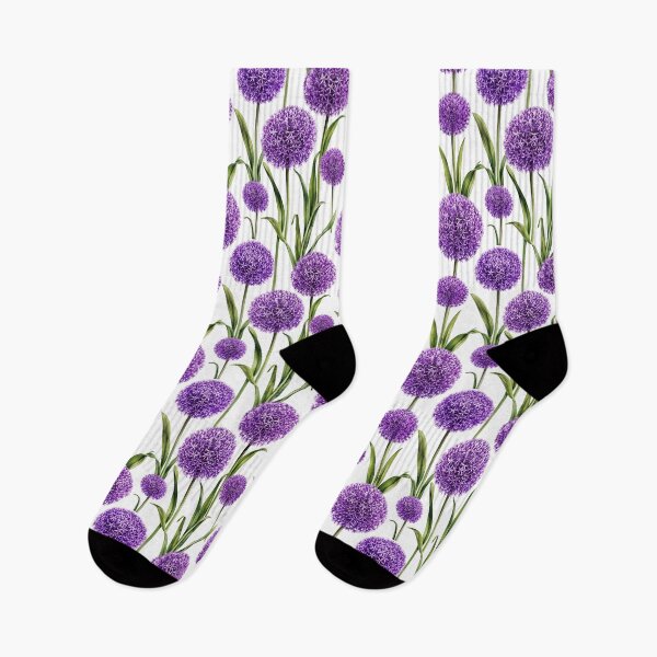 Item preview, Allium Purple Globe Dedicated Watercolor Seamless Pattern designed and sold by Inkworksbyshery.