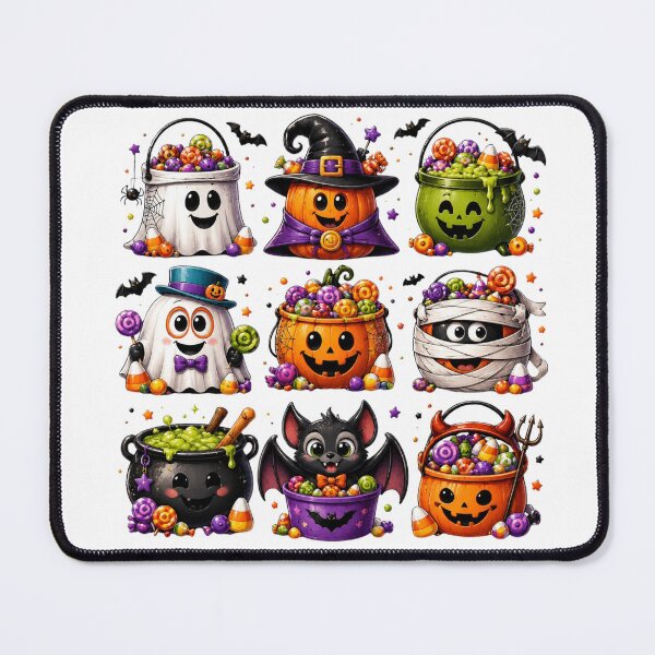 Item preview, Cute Halloween Candy Buckets Ghost Pumpkin Bat Character Collection designed and sold by vampbabe54.
