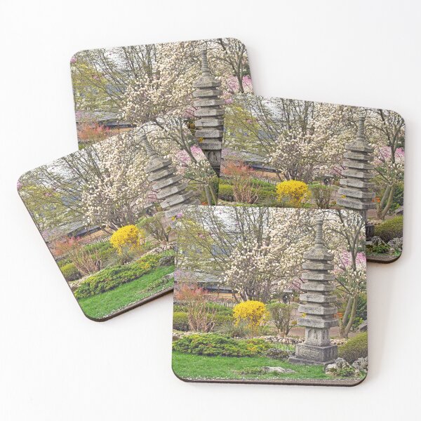 Item preview, Stone pagoda in Setagaya Park at springtime, Vienna, Austria designed and sold by goceris.