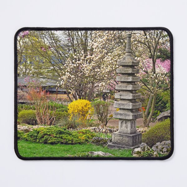 Item preview, Stone pagoda in Setagaya Park at springtime, Vienna, Austria designed and sold by goceris.