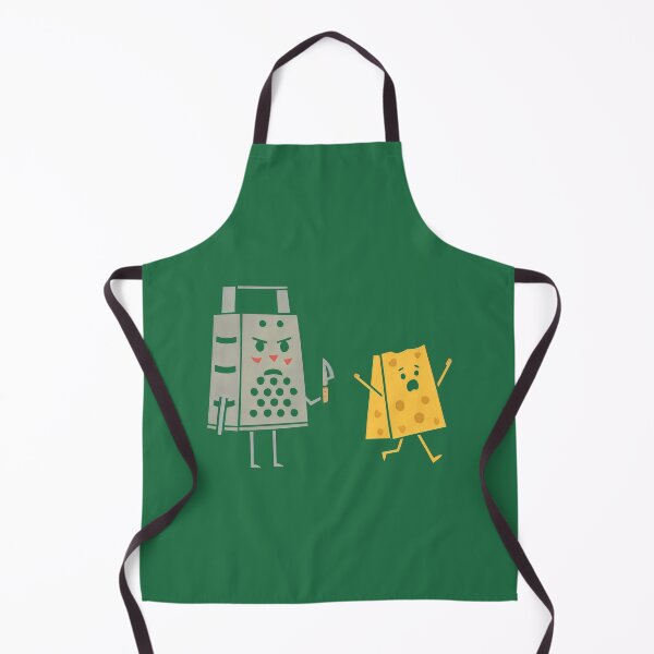 Item preview, Funny Cheese Running Away From Grater Cute Food Pun designed and sold by MyHappyArtShop.