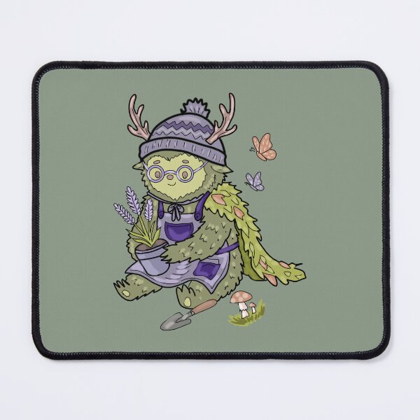 Item preview, Forest Spirit Gardener – Whimsical Cottagecore Deer Hedgehog Hybrid  designed and sold by LeshanArt.