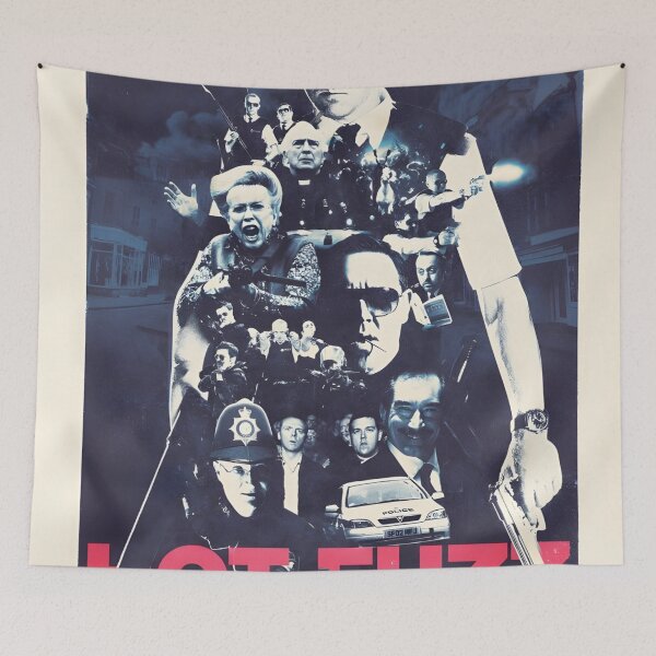 Item preview, Hot Fuzz Original Custom Vintage Movie Poster Wall Art designed and sold by Cool Robot Bro..