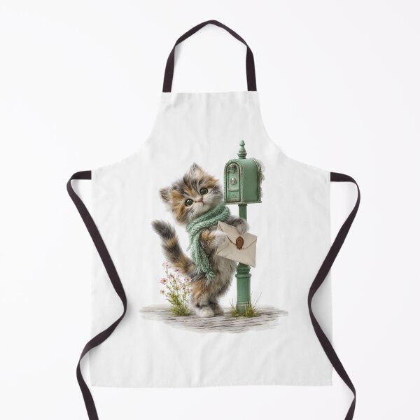 Item preview, Little Mail Cat designed and sold by Helenaphotoart.