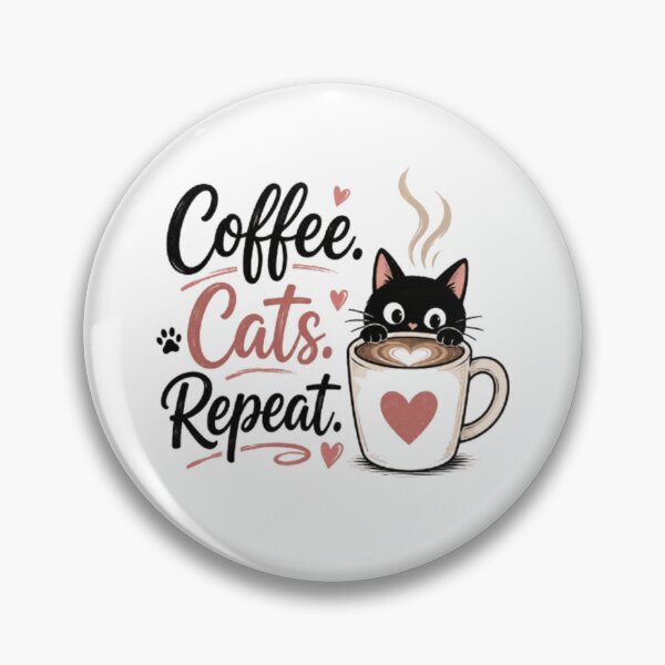 Item preview, Coffee Cats Repeat Funny Cat Lover Coffee Lover T-Shirt designed and sold by 1PRINTORA1.