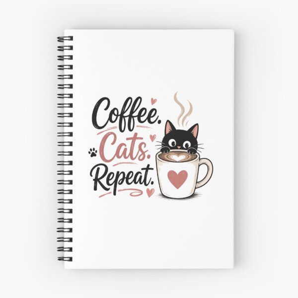 Item preview, Coffee Cats Repeat Funny Cat Lover Coffee Lover T-Shirt designed and sold by 1PRINTORA1.