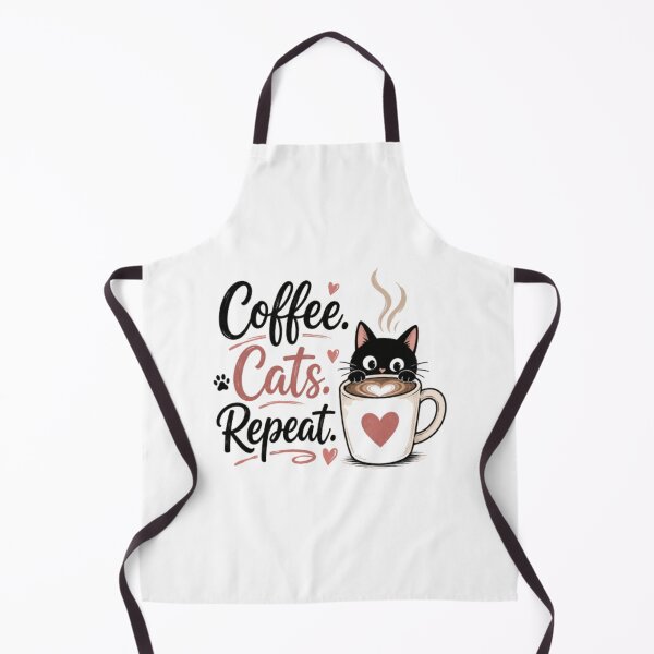 Item preview, Coffee Cats Repeat Funny Cat Lover Coffee Lover T-Shirt designed and sold by 1PRINTORA1.