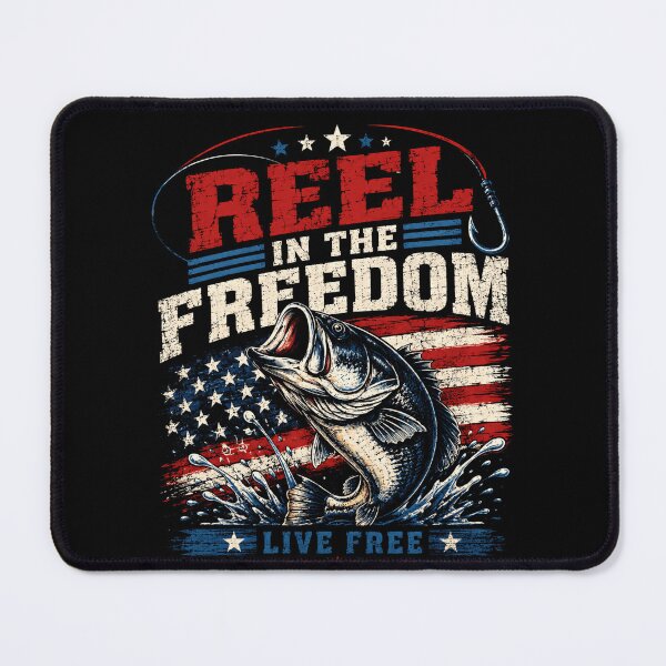 Item preview, Reel In The Freedom Live Free Fish Hard American Fisherman Patriotic Angler designed and sold by HumansStuck12.