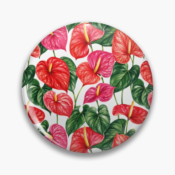 Item preview, Anthurium Flamingo Dedicated Watercolor Seamless Pattern designed and sold by Inkworksbyshery.