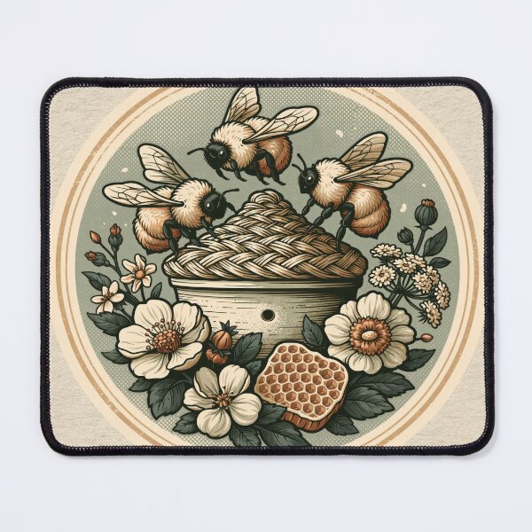 Item preview, Beekeeper Gift - Vintage Bee Skep Apiary Badge Tee designed and sold by FrostyFrisby.