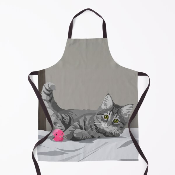 Item preview, Gray cat playing designed and sold by NorthNook.