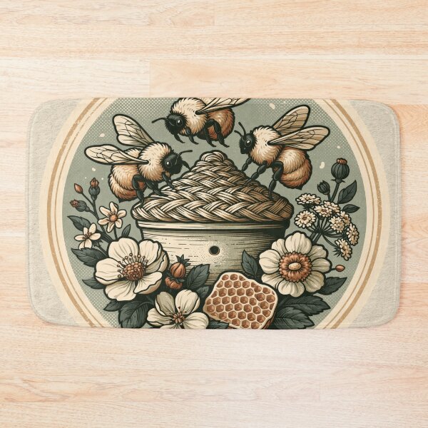 Item preview, Beekeeper Gift - Vintage Bee Skep Apiary Badge Tee designed and sold by FrostyFrisby.
