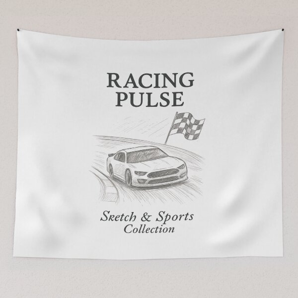 Item preview, Racing Pulse Sports Car Sketch | Minimal Motorsport Graphic T-Shirt & Automotive Design designed and sold by ArcadiaSilence.