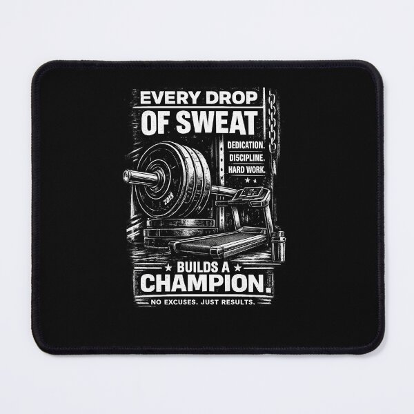 Item preview, Gym Motivation Shirt | Fitness Workout T-Shirt | Every Drop of Sweat Builds a Champion designed and sold by MimiSabu.