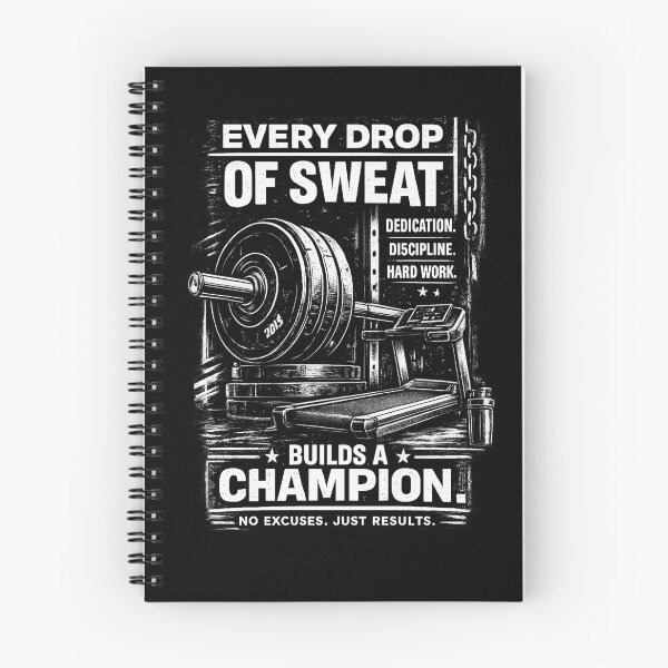 Item preview, Gym Motivation Shirt | Fitness Workout T-Shirt | Every Drop of Sweat Builds a Champion designed and sold by MimiSabu.