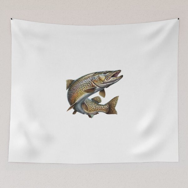 Item preview, Legendary Hunter Brown Trout Fishing Design - Fisherman Gift designed and sold by NoFishToday.