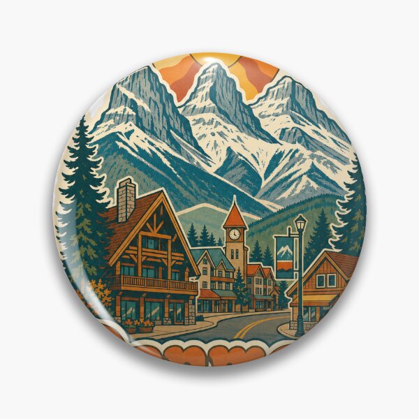 Item preview, Canmore Canada Travel Souvenir - Retro Illustration designed and sold by VisualArtsOasis.