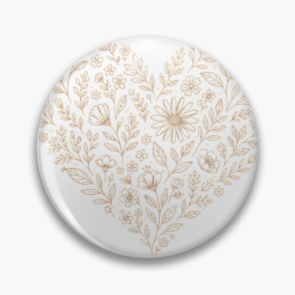 Item preview, Botanical Floral Heart | Minimalist Wildflower Line Art Design designed and sold by CalmMandala.