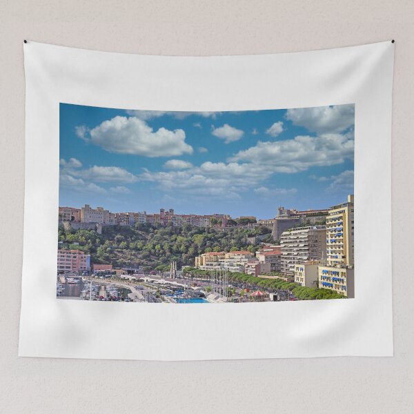 Item preview, Prince's Palace of Monaco and old town Monte Carlo cityscape designed and sold by goceris.