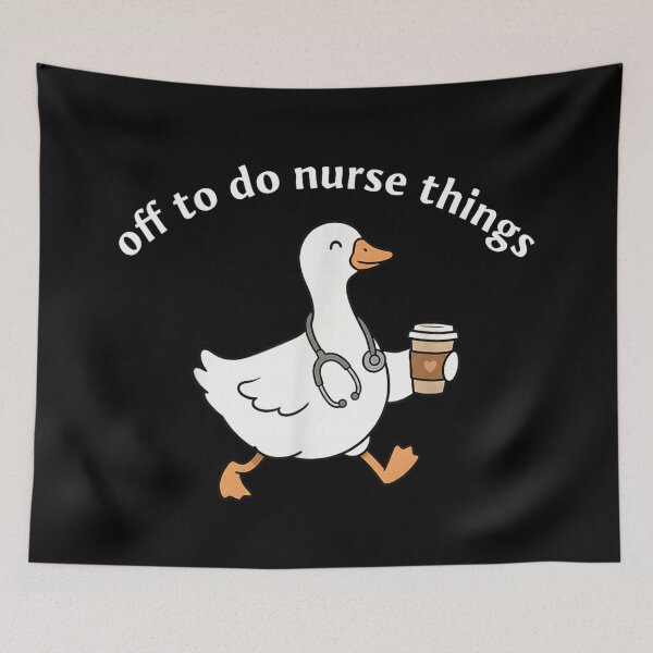 Item preview, Off To Do Nurse Things Cute Goose Medical Coffee Lover Design designed and sold by GalenoHenley.