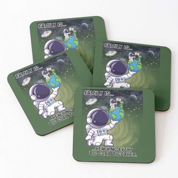 Item preview, Family Is Reaching Every Big Goal Together Astronaut Alien Design designed and sold by AhmadAnnaPrints.