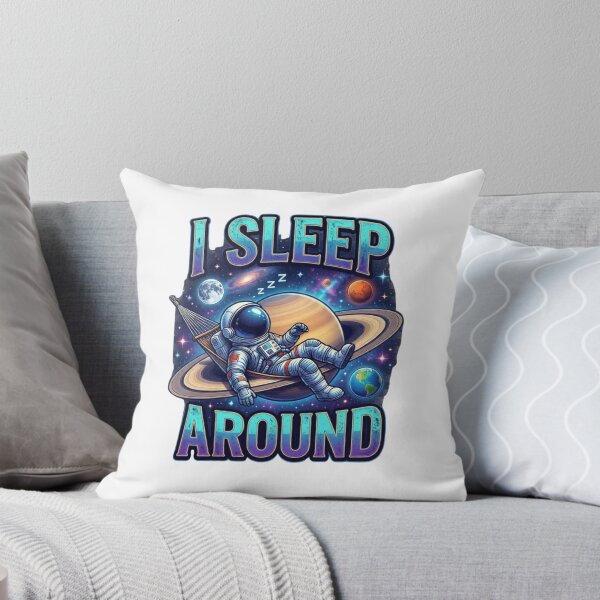Item preview, I Sleep Around Astronaut Funny Space Pun Saturn Galaxy Design designed and sold by Don't Crack Art.