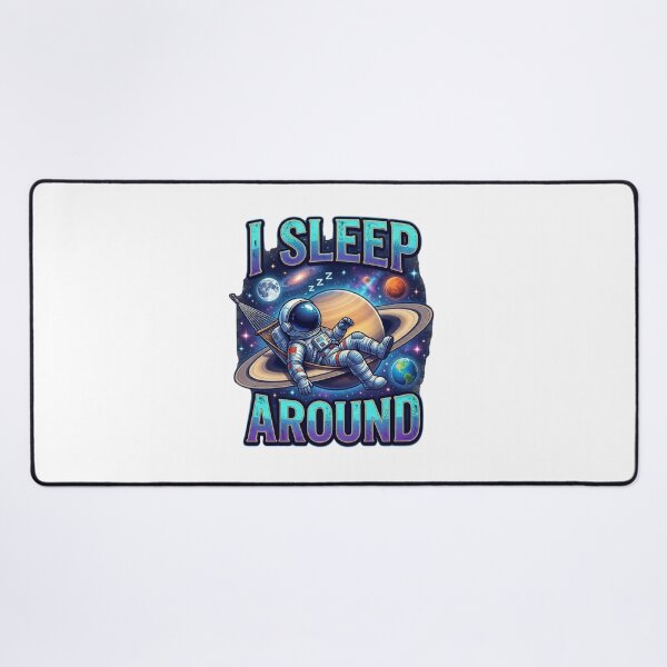 Item preview, I Sleep Around Astronaut Funny Space Pun Saturn Galaxy Design designed and sold by Don't Crack Art.
