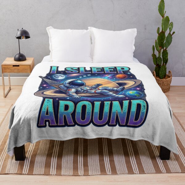 Item preview, I Sleep Around Astronaut Funny Space Pun Saturn Galaxy Design designed and sold by Don't Crack Art.