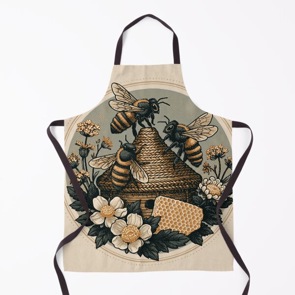 Item preview, Beekeeper Gift - Vintage Bee Skep Apiary Badge Tee designed and sold by FrostyFrisby.