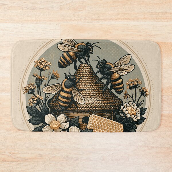 Item preview, Beekeeper Gift - Vintage Bee Skep Apiary Badge Tee designed and sold by FrostyFrisby.