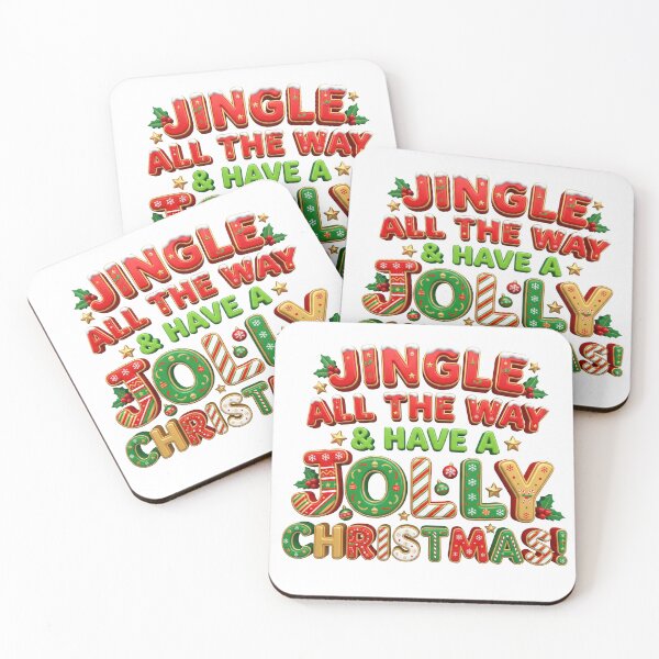 Item preview, Jingle All The Way And Have A Jolly Christmas - 3D Holiday Typography designed and sold by royalflush664.