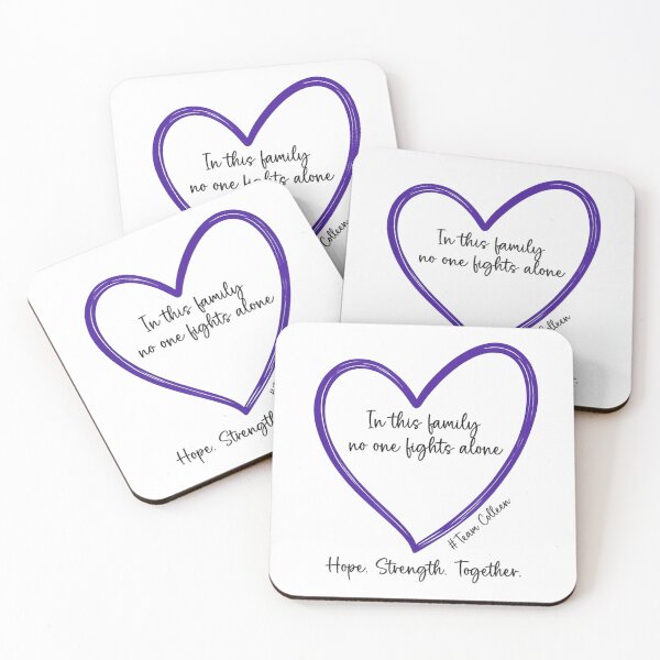 Item preview, In This Family No One Fights Alone Purple Awareness Heart Design designed and sold by DuneHaicna.