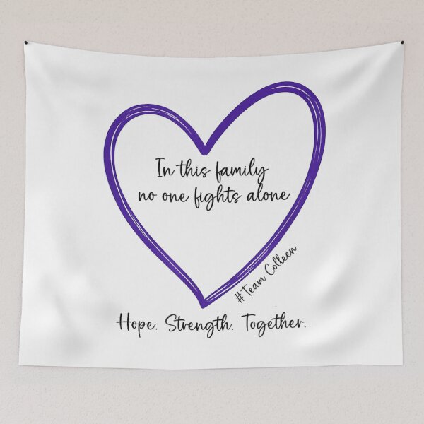 Item preview, In This Family No One Fights Alone Purple Awareness Heart Design designed and sold by DuneHaicna.