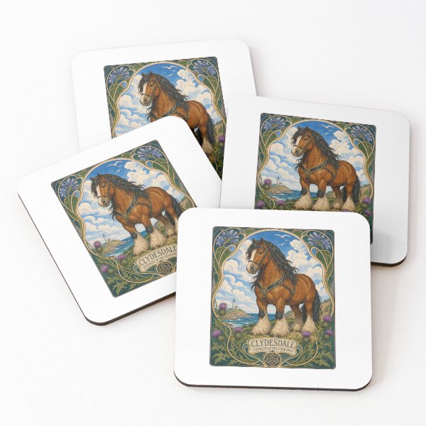 Item preview, Clydesdale Horse Scottish Highlands Art Nouveau designed and sold by AntiqueImages.