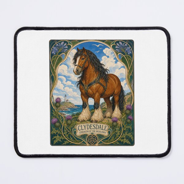 Item preview, Clydesdale Horse Scottish Highlands Art Nouveau designed and sold by AntiqueImages.