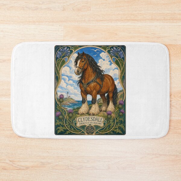 Item preview, Clydesdale Horse Scottish Highlands Art Nouveau designed and sold by AntiqueImages.