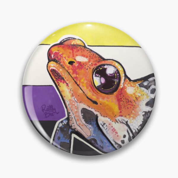 Item preview, Non-Binary Pride - Red Headed Poison Dart Frog designed and sold by reillybeeart.